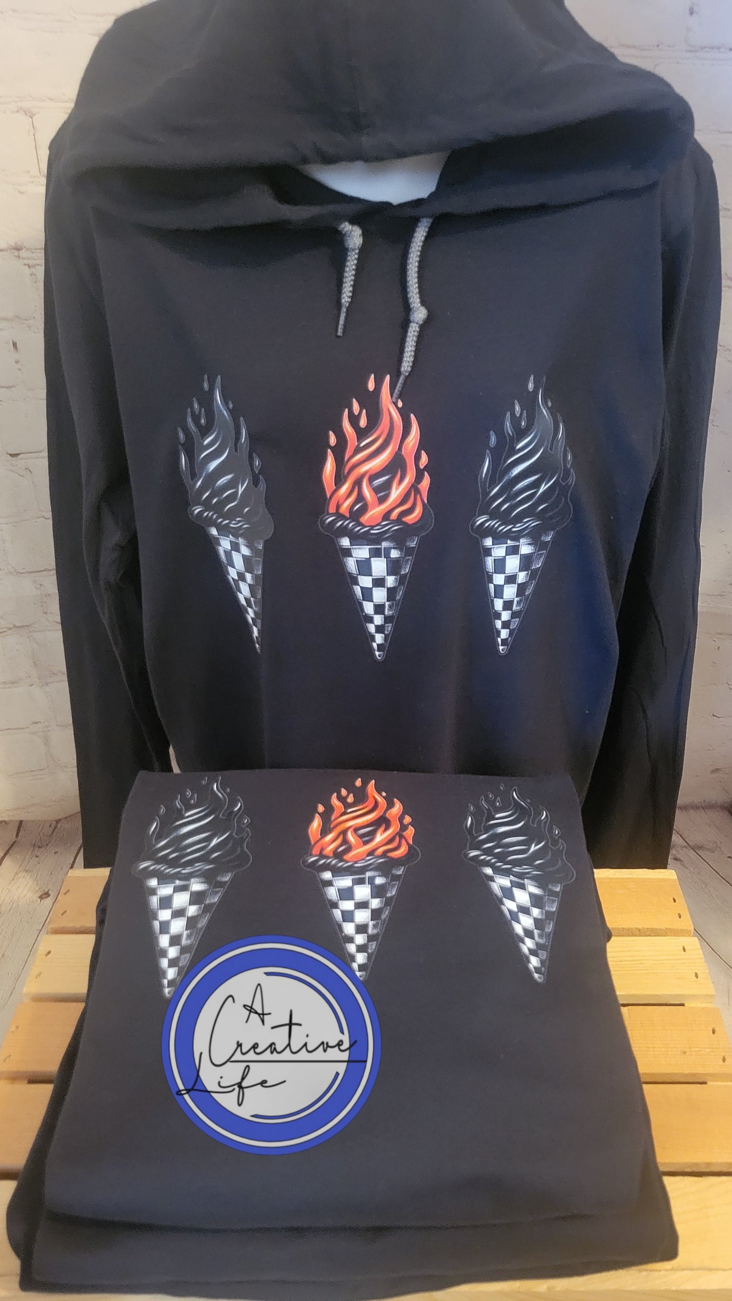 Flaming Ice Cream Cones