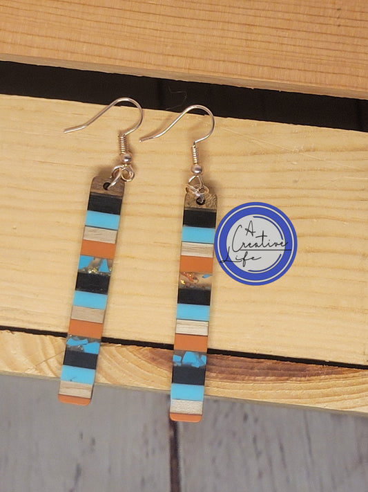 Walnut and Sunset Poly Resin Drop