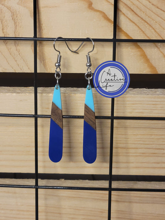 Wood Blues Color Block Drop