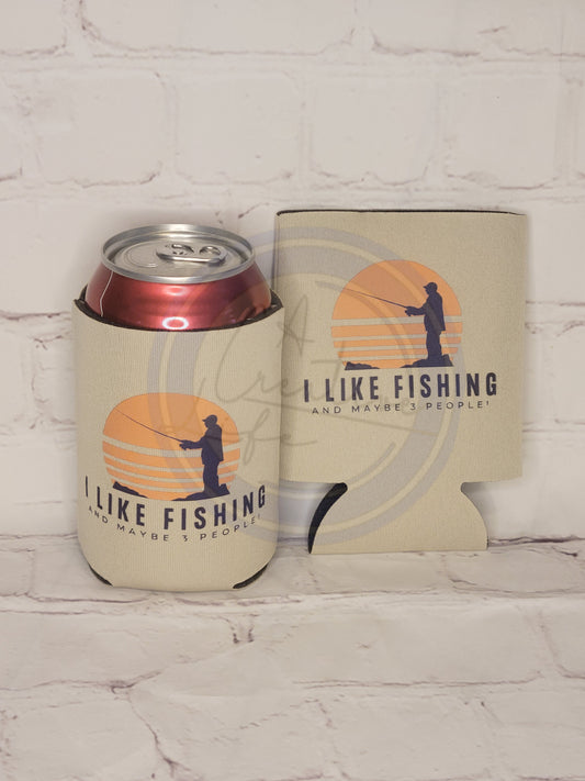 Fishing & 3 People - Can Koozie