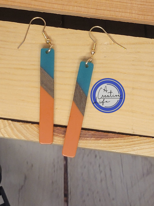 Multicolor Wood Resin Drop