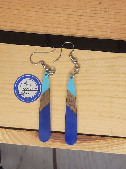 Wood Blues Color Block Drop