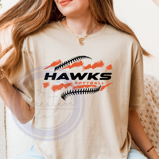 Design 3026 Softball Hawks (customized)