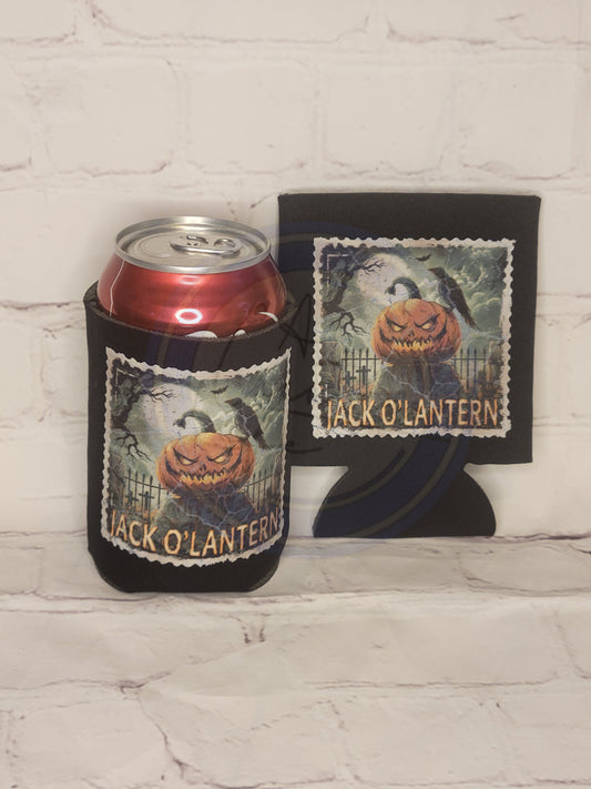 Jack-o-lantern Stamp - Can Koozie