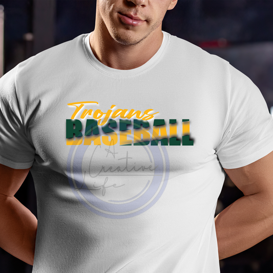 Split Baseball Trojans (customized)