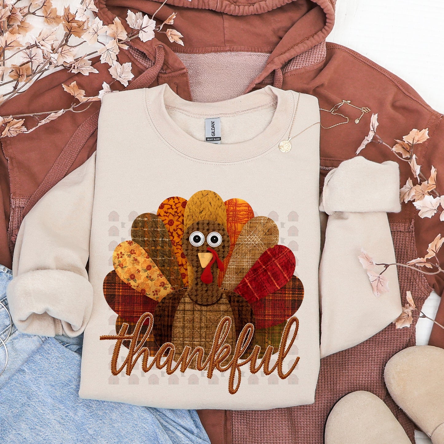 Patchwork Thankful Turkey (customize)