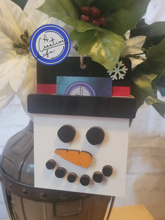 Snowman Gift Card Holder Ornament