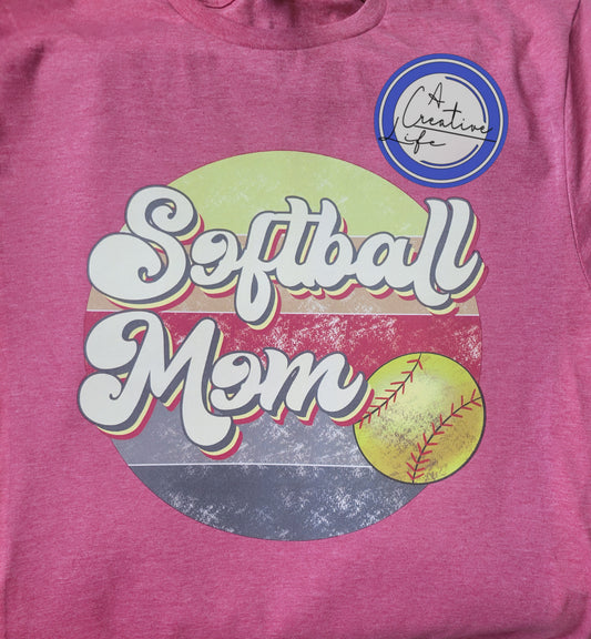 Retro Softball Mom